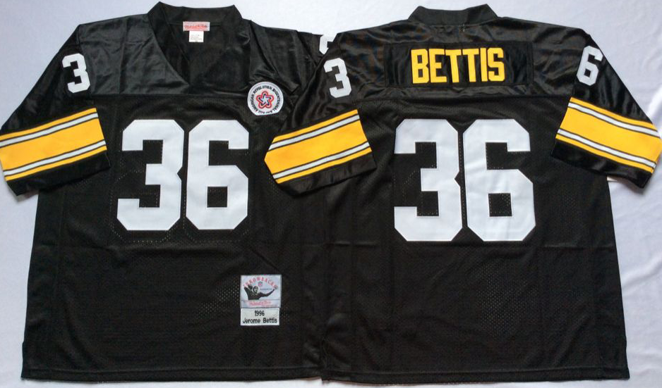 Men NFL Pittsburgh Steelers 36 Bettis black Mitchell Ness jerseys